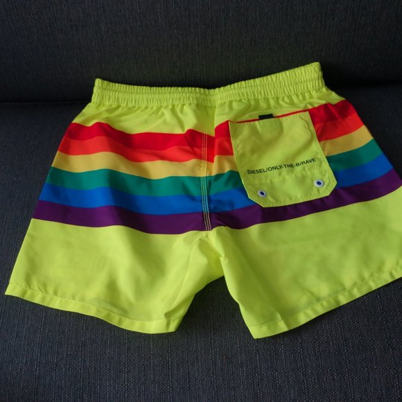 Diesel Beachware Only the Brave Pride Collection Swim Trunks Size M*Never Worn* - Picture 4 of 14